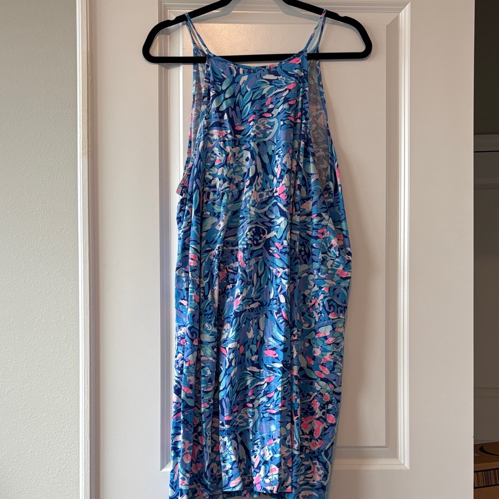 Lilly Pulitzer Margot dress in Party Wave print womens XL